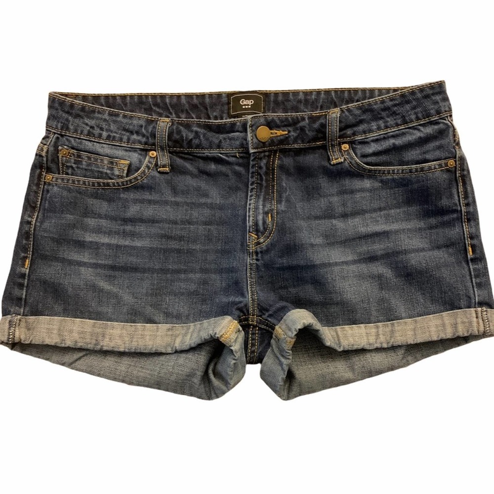 GAP Mid Rise Rolled Hem 2" Jean Shorts Women's Size 10